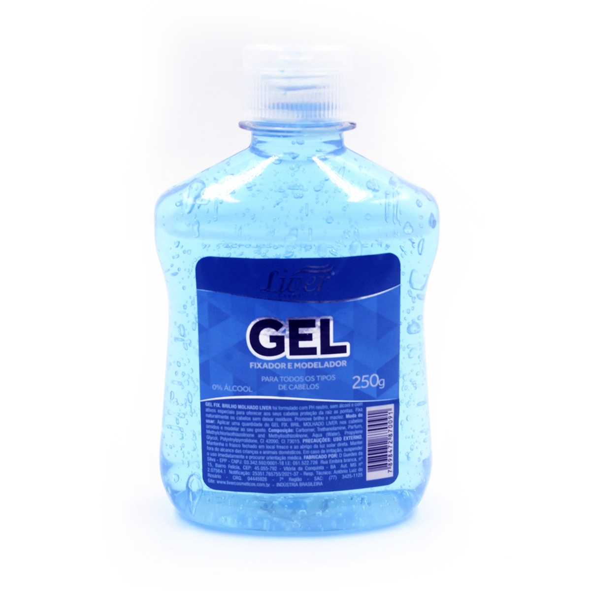 Comprar Gel Fixador e Modelador Azul 250G Liver Cosméticos