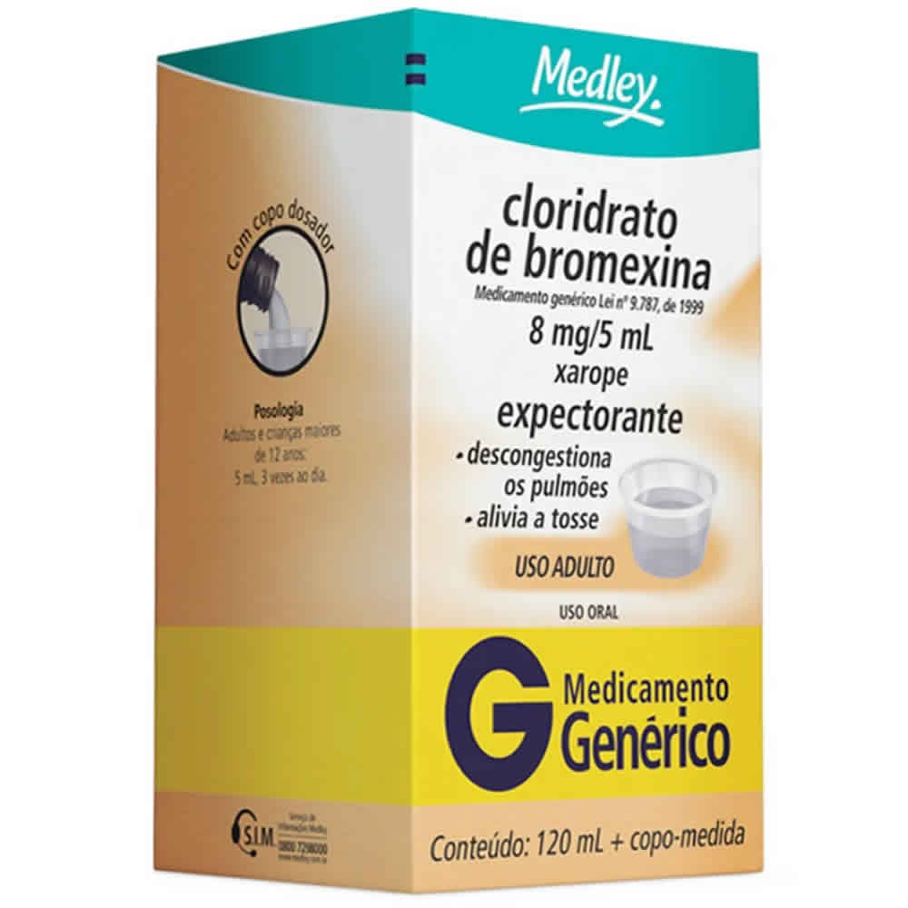 Comprar Cloridrato de Bromexina 4mg/5ml Xarope Pediátrico