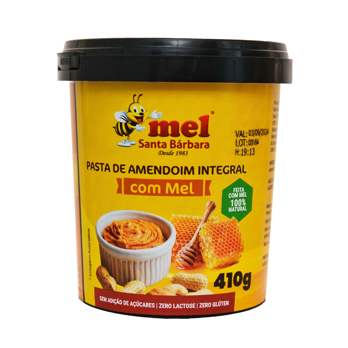 Pasta de Amendoim Integral Be Nature - 410g - Meu Mercado Fit