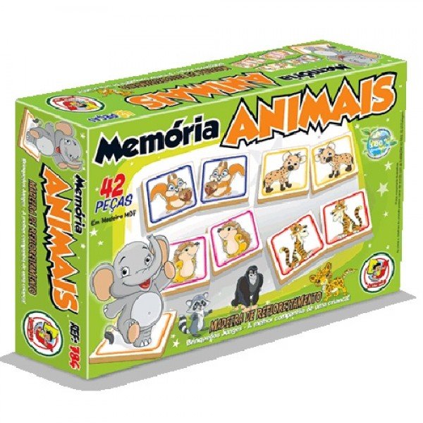 Jogo da Memoria Animais - Joguinho de Bolsa - CriaMente Jogos