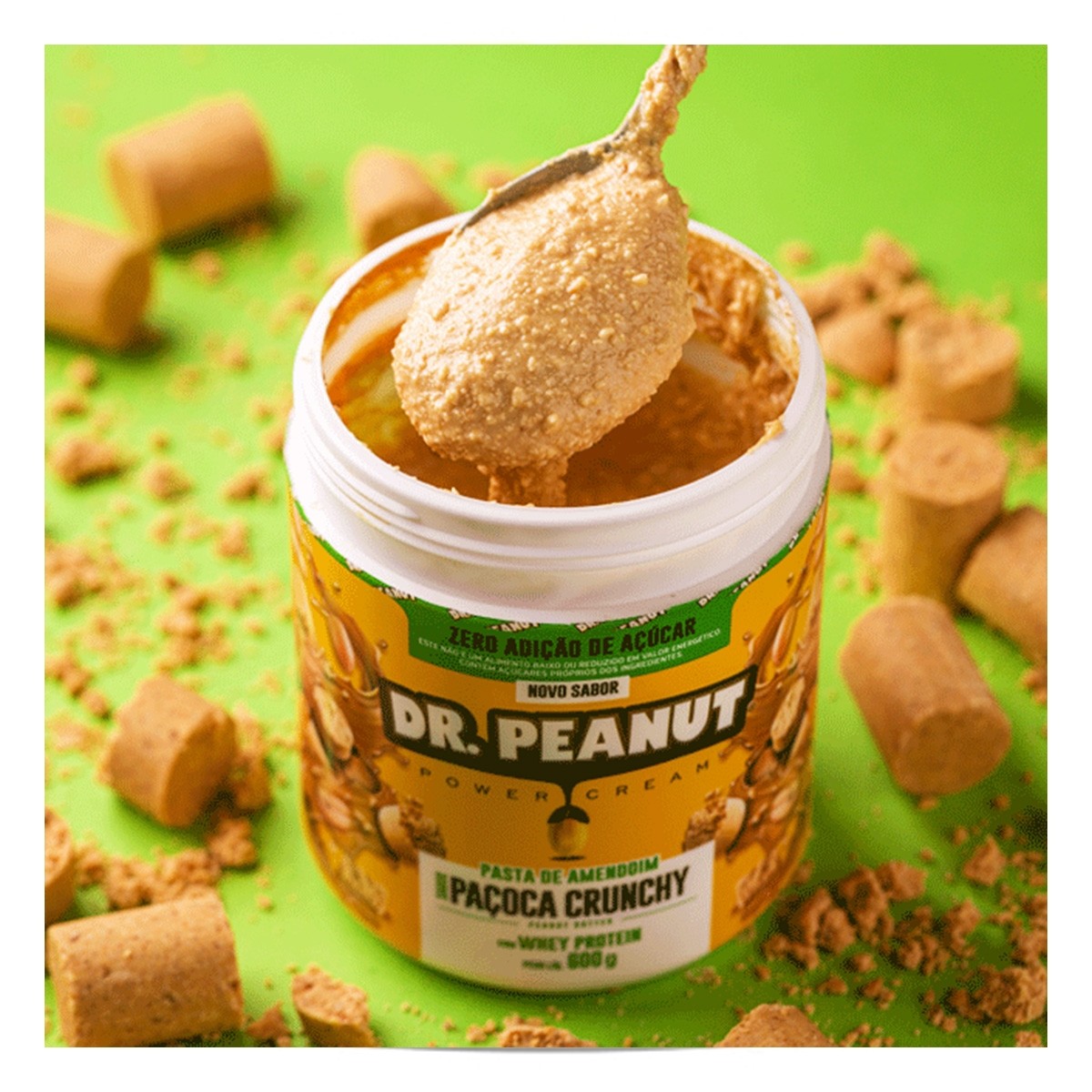Kit 3 pastas de amendoím dr. peanut 650G avela, choco, leite em