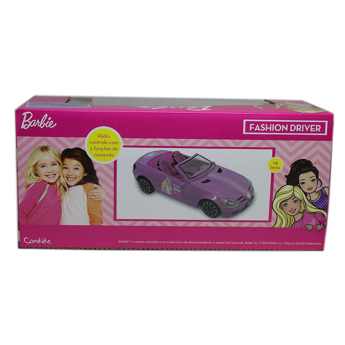 Carrinho de Controle Remoto Barbie 7 Funções - Candide