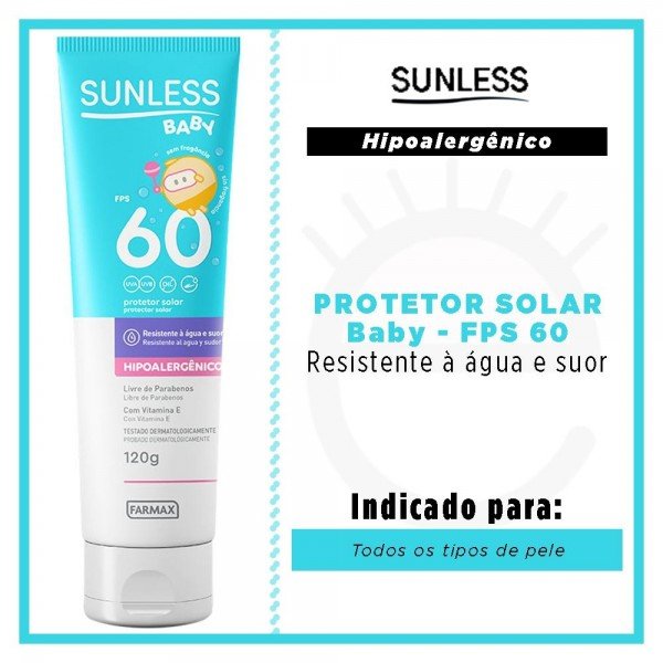 Protetor Solar Baby Fps G Sunless Drogaria