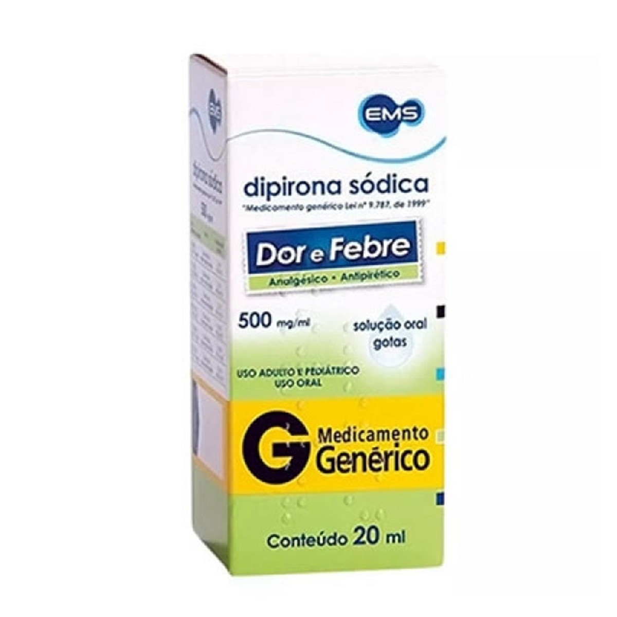 Dipirona Monoidratada 500Mg/Ml Ems Gotas 20Ml Genérico Ems