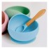 Colher Infantil Silicone e Bambu Azul Ref:15822 Buba