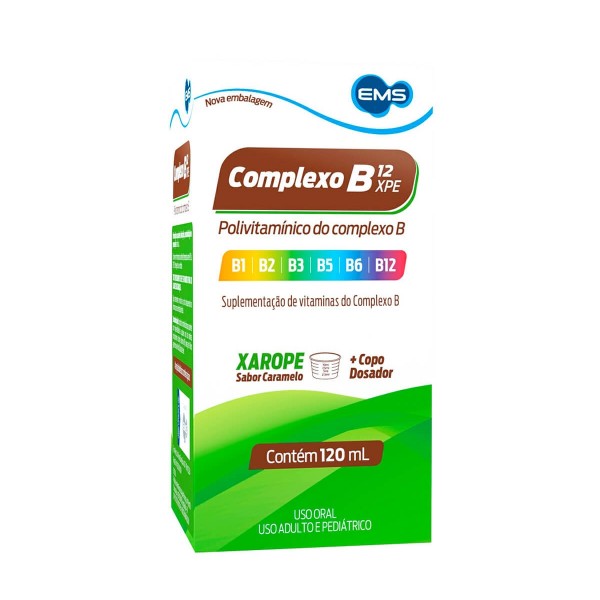 Complexo B12 Sabor Caramelo Xarope Com 120Ml E Copo Dosador