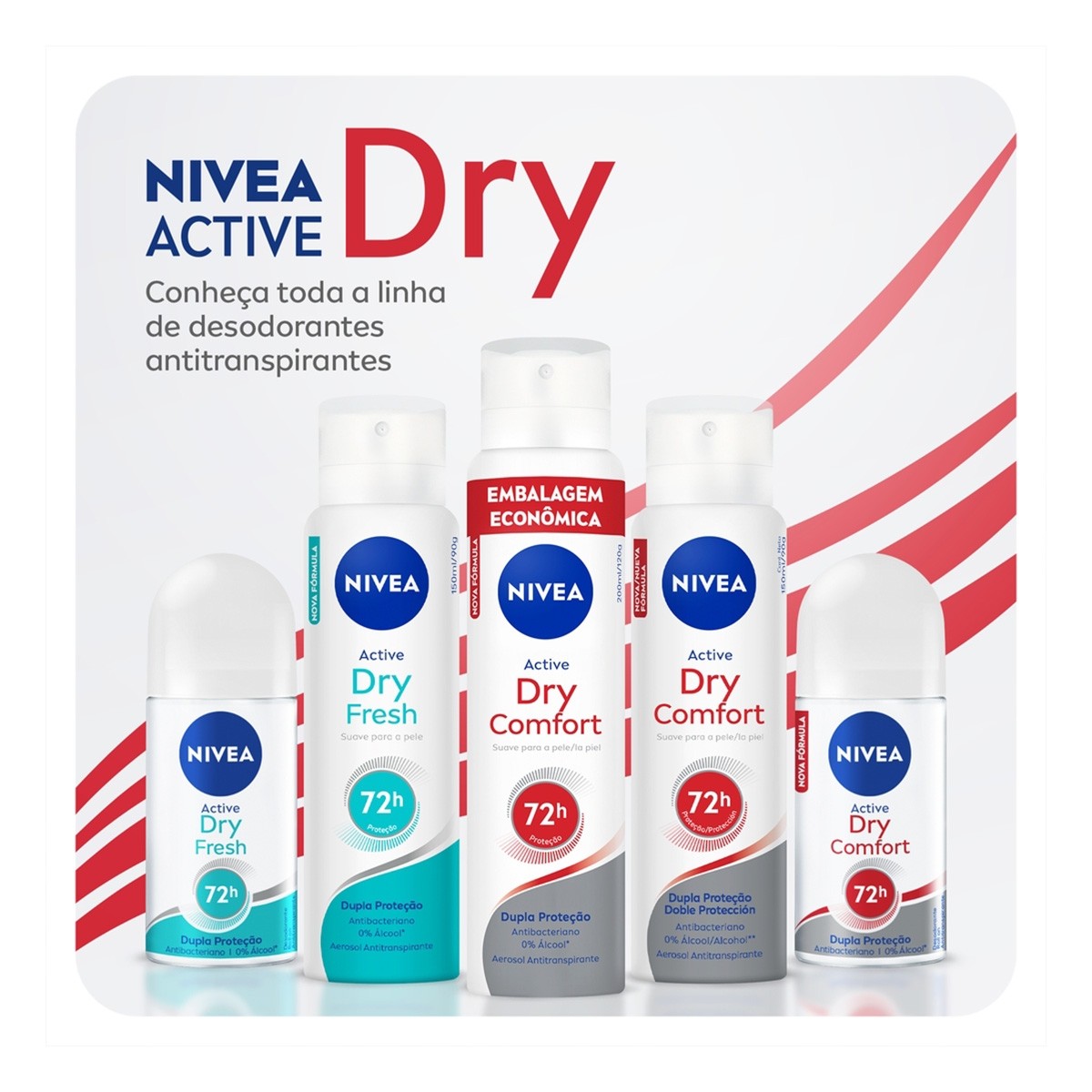 Desodorante Antitranspirante Aerossol Nivea Dry Comfort Plus 150ml
