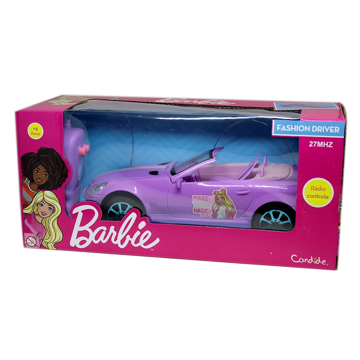 Carrinho De Brinquedo Controle Remoto Barbie Fashion Driver - N/A
