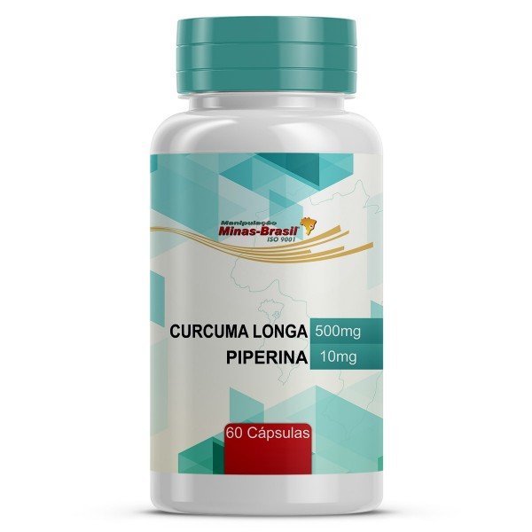 Curcuma Longa 500Mg Piperina 10Mg - 60 Cápsulas | Drogaria