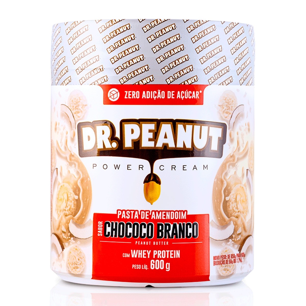 Pasta de Amendoim sabor Cookies e Cream com Whey Protein (600g) Dr