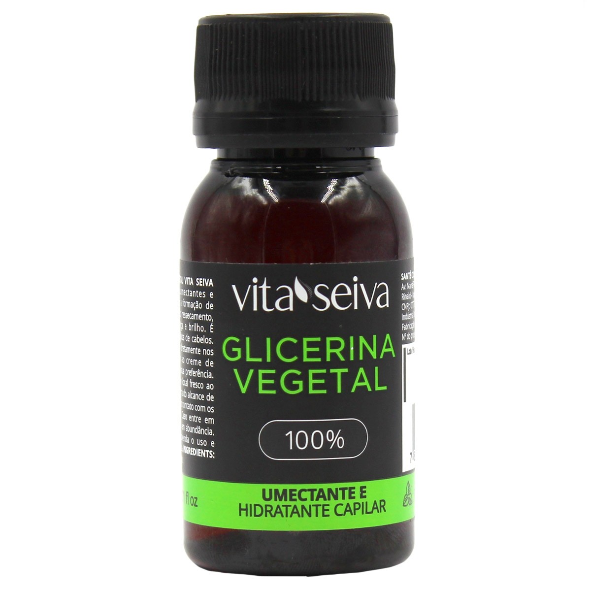 Concentrado Capilar de Glicerina 30ml 100% Vegetal Vita Seiva - Allegra  Beauty