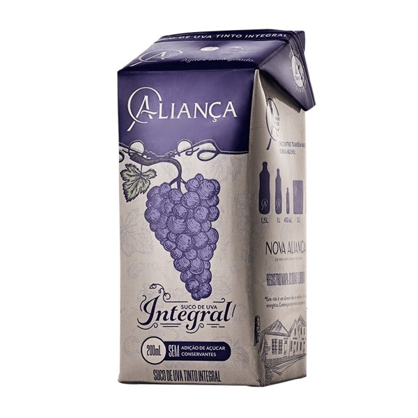 Comprar Suco De Uva Integral Tinto Caixinha 200ml Aliança 5461