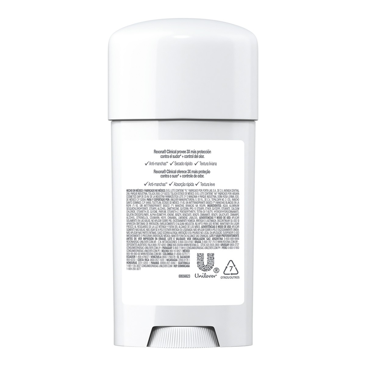 Desodorante Antitranspirante aerosol Rexona Clinical Extra Dry 96h