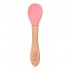 Colher Infantil Silicone e Bambu Rosa Ref:15823 Buba