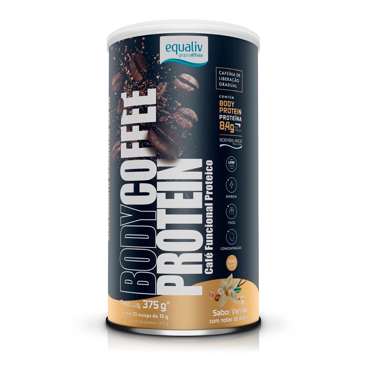 Comprar Proteína isolada de ervilha e café 500 g de pó OKAMI
