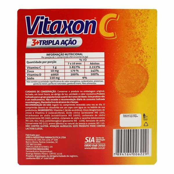 Comprar Vitaxon C Com Comprimidos Efervescentes Airela