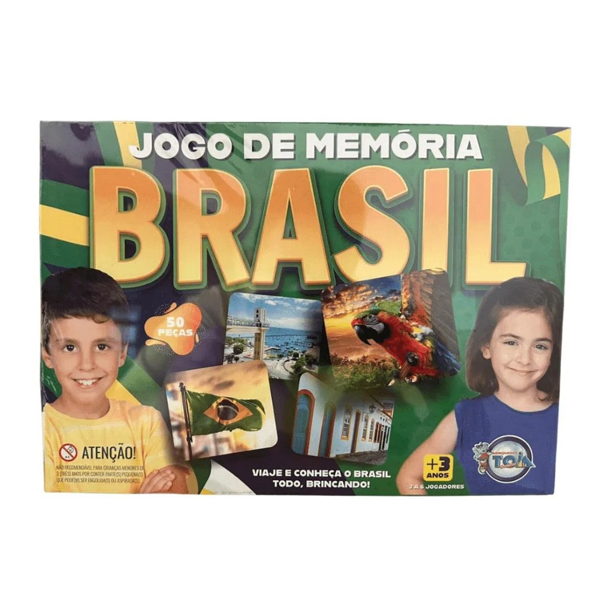 2 Super Jogo Da Memória Do Mundo Países Brasil 100 Peças Brinquedo