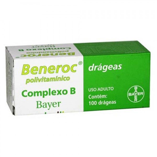 Beneroc Complexo B Com 100 Drágeas Bayer | Drogaria