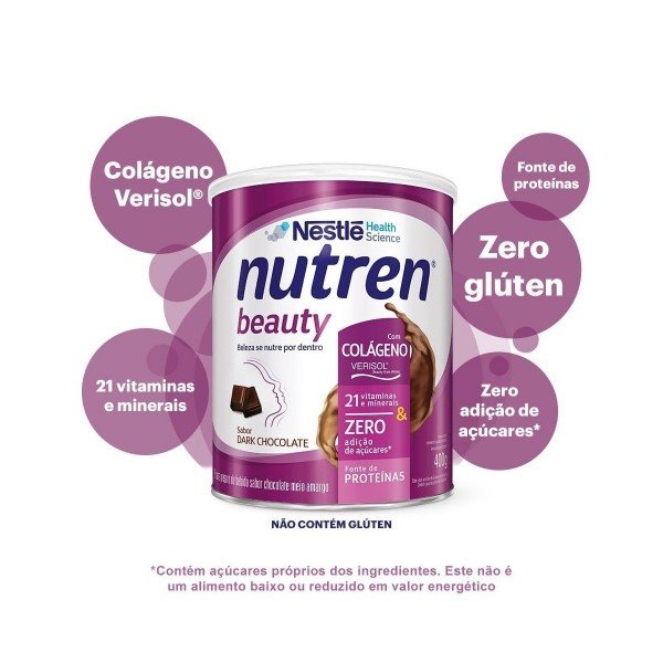 Comprar Nutren Beauty Sabor Dark Chocolate 400g | Drogaria