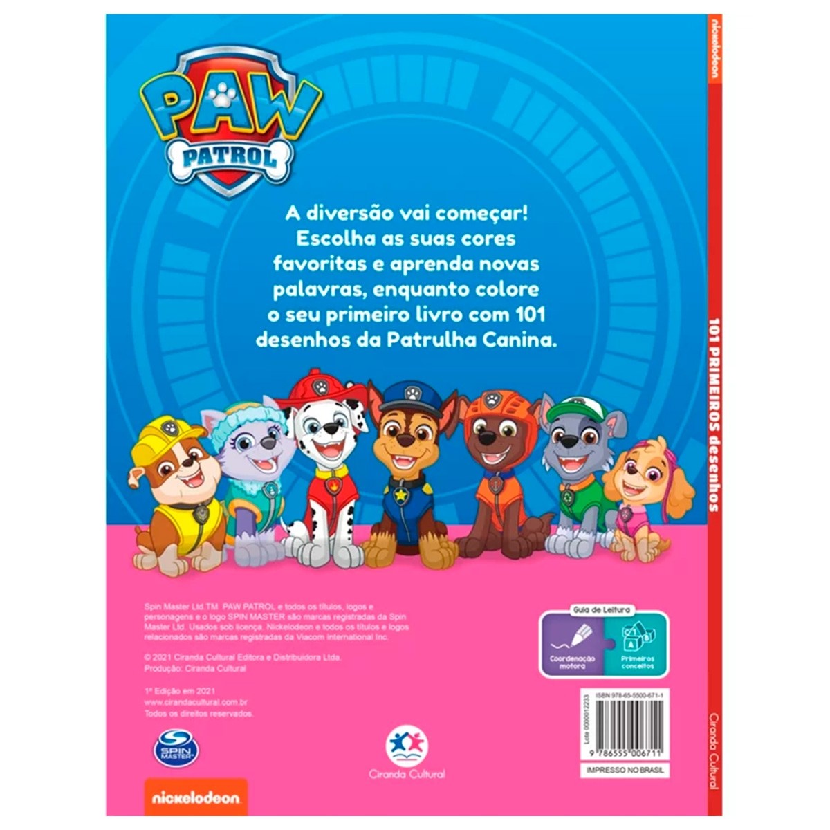 Livro para colorir infantil, Patrulha Canina, Ed Online - PT 1 UN - Artes &  Pintura - Kalunga